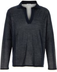 Ferragamo - Salvatore Midnight Silk Polo Shirt - Lyst