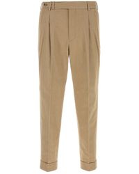 PT Torino - Camel Cotton Style Pant - Lyst