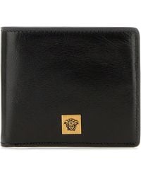 Versace - Black Leather Wallet - Lyst
