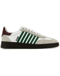 DSquared² - White Leather Boxer Sneakers - Lyst