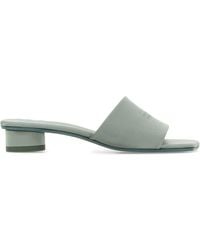 MM6 by Maison Margiela - Powder Blue Satin Anatomic Numeric Mules - Lyst