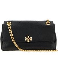 Tory Burch - Black Leather Small Charlie Shoulder Bag - Lyst