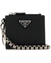 Prada - Portafoglio in pelle nera - Lyst