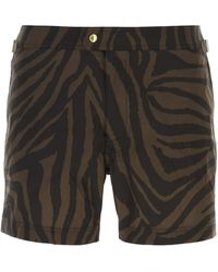 Tom Ford - Printed Polyester Swimming Shorts - Lyst