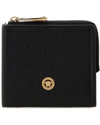 Versace - Black Leather Wallet - Lyst
