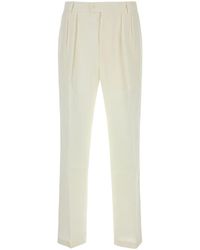 Pantamolle - White Linen Pierino Pant - Lyst