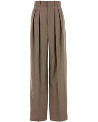 Saint Laurent - Pantalone in lana bicolor - Lyst