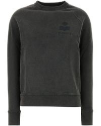 Isabel Marant - Felpa in misto cotone grigio scuro - Lyst