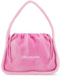Alexander Wang - Borsa a mano Ryan piccola in velluto a coste rosa - Lyst