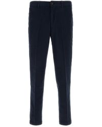 BOSS - Pantalone in misto cotone stretch blu navy - Lyst