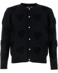 Ernest W. Baker - Cardigan in lana nera - Lyst
