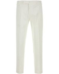 PT Torino - White Stretch Cotton Pant - Lyst
