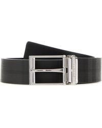 Burberry - Printed Canvas Reversible Check Belt - Lyst
