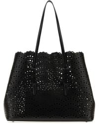 Alaïa - Leather Mina 37 Shopping Bag - Lyst