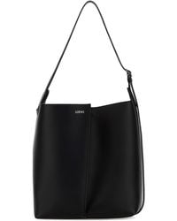 Loewe - Borsa a secchiello Bilbao grande in pelle nera - Lyst