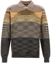 Missoni - Embroidered Wool Polo Shirt - Lyst