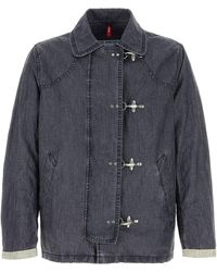 Fay - Denim Blue Linen Jacket - Lyst
