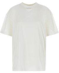 Prada - T-shirt oversize in cotone bianco - Lyst