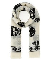 McQueen - Foulard in chiffon stampato - Lyst