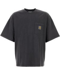 Carhartt - Charcoal Cotton S/s Hudson Pocket T-shirt - Lyst