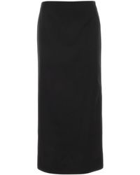 Gucci - Gonna in raso nero - Lyst