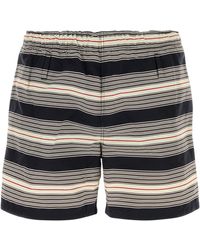 Prada - Bermuda mare in nylon ricamato - Lyst