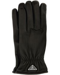 Prada - Guanti in nappa nera - Lyst