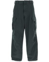 Prada - Pantalone cargo in twill antracite - Lyst