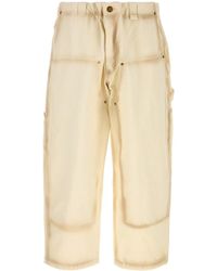 Willy Chavarria - Ivory Cotton Wide-leg Workwear Toluca Pant - Lyst