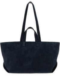 A.P.C. - Midnight Blue Suede Le Drummer Shopping Bag - Lyst