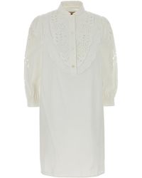 Valentino Garavani - White Poplin Shirt Dress - Lyst