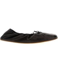 The Row - Nappa Leather Round Ballet Flats - Lyst