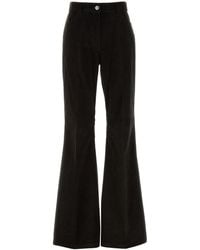 Ferragamo - Dark Brown Corduroy Flared Pant - Lyst