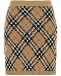 Burberry - Checked Mini Skirt - Lyst