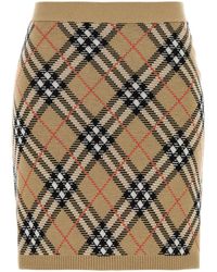 Burberry - Checked Mini Skirt - Lyst