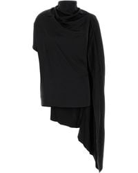 Magda Butrym - Top in raso nero - Lyst