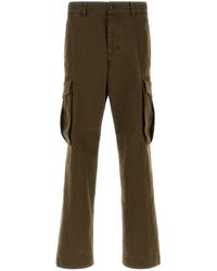 DSquared² - Pantalone cargo Loose in cotone stretch verde oliva - Lyst