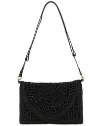Chloé - Borsa a tracolla Summer Banana in rafia nera - Lyst