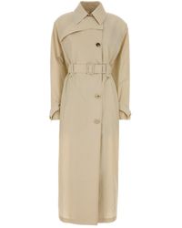 Sportmax - Sand Cupro Blend Zavorra Trench Coat - Lyst
