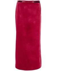 Gucci - Gonna midi velvet bloom - Lyst