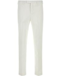 PT Torino - White Stretch Cotton Pant - Lyst