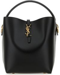 Saint Laurent - Borsa a secchiello Le 37 in pelle nera - Lyst