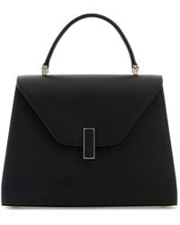 Valextra - Black Leather Medium Iside Handbag - Lyst