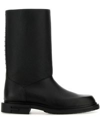 Fendi - Stivali Frame in pelle nera - Lyst