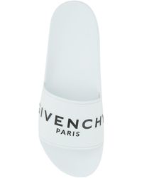 Givenchy White Rubber Slippers