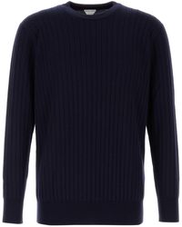 Bottega Veneta - Maglione in lana blu scuro - Lyst