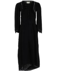 Isabel Marant - Abito Faustina in crepe nero - Lyst