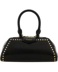 Givenchy - Black Leather Mini Antigona East-west Handbag - Lyst