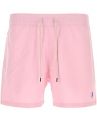 Ralph Lauren - Pink Stretch Polyester Swimming Shorts - Lyst