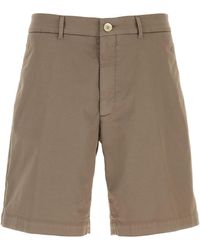 Brunello Cucinelli - Mud Stretch Cotton Bermuda Shorts - Lyst